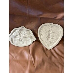 2 BROWN BAG COOKIE ART MOLD Cherub And Cupid